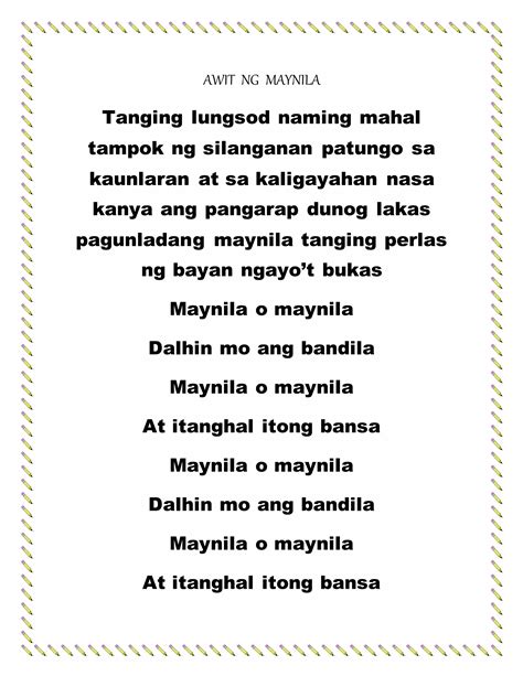 (DOC) Awit ng Maynila .